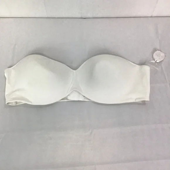 Dominique Strapless Bra White Size 48C Seamless Supportive Full Coverage - Picture 2 of 10